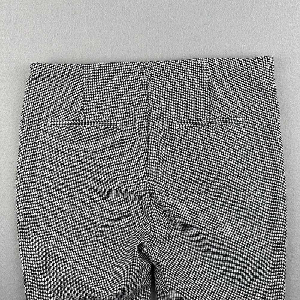Massimo Fabbro Italy Houndstooth Stretch Ankle Pants Black White Womens Size 10 - Picture 8 of 9